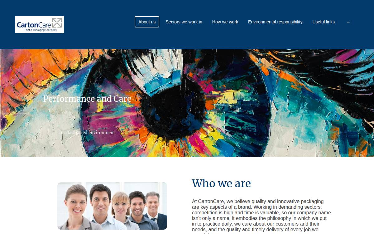 Cartoncare website preview