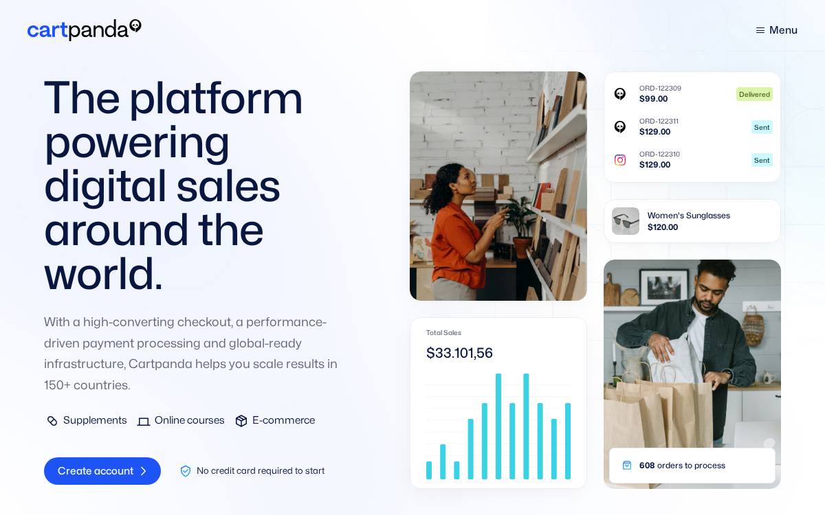 Cartpanda website preview