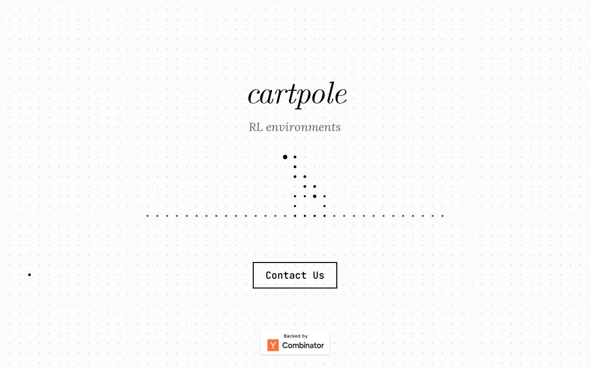 Cartpole website preview