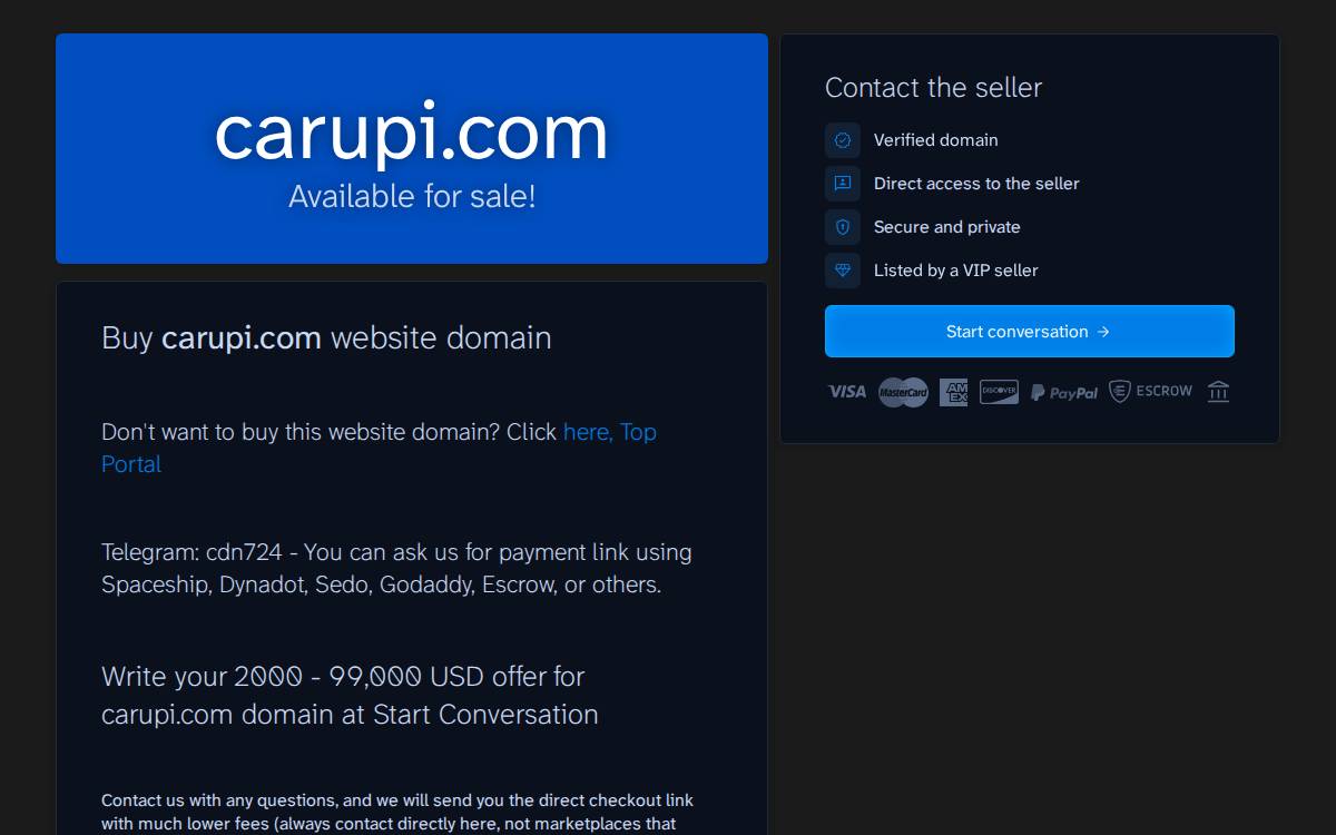 CARUPI website preview