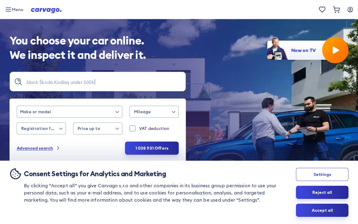 Carvago website preview