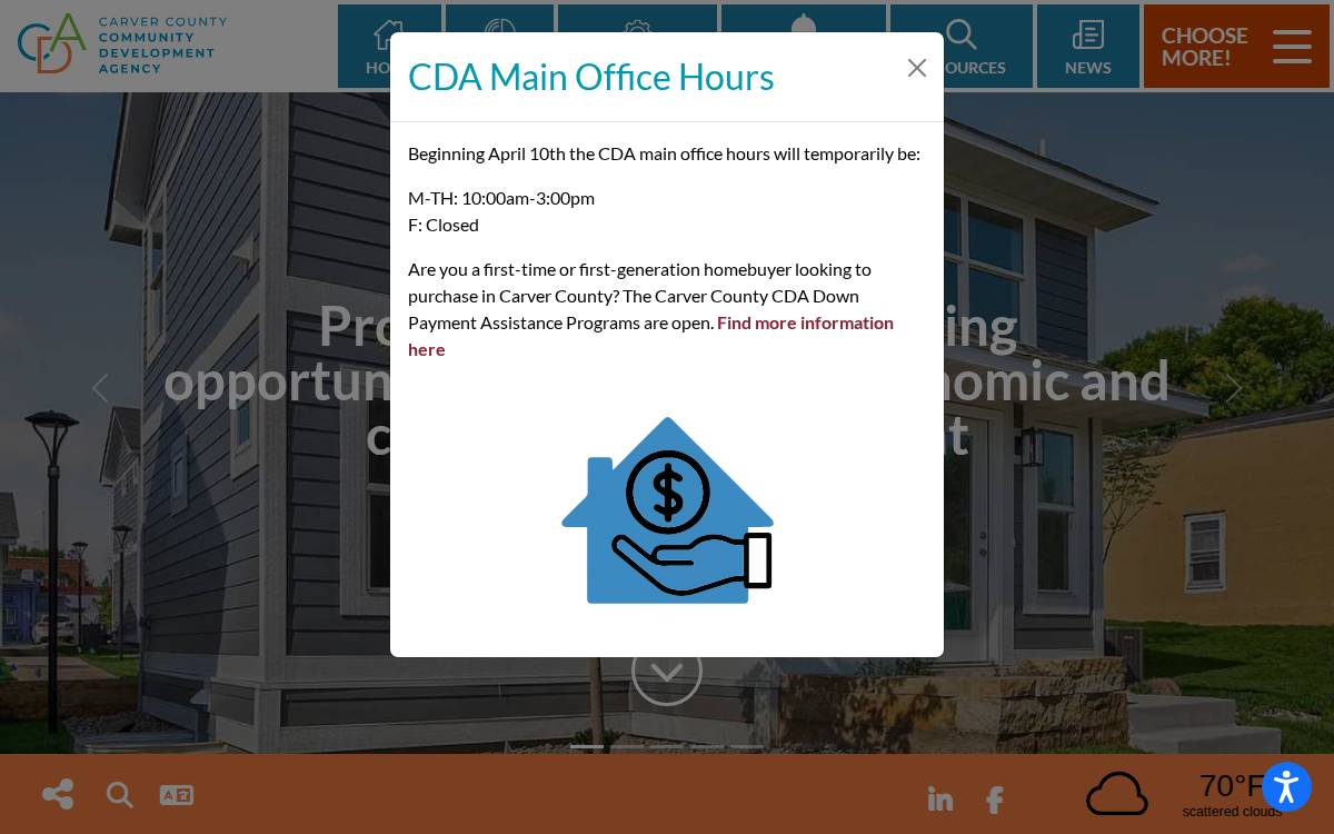 Carver County CDA website preview