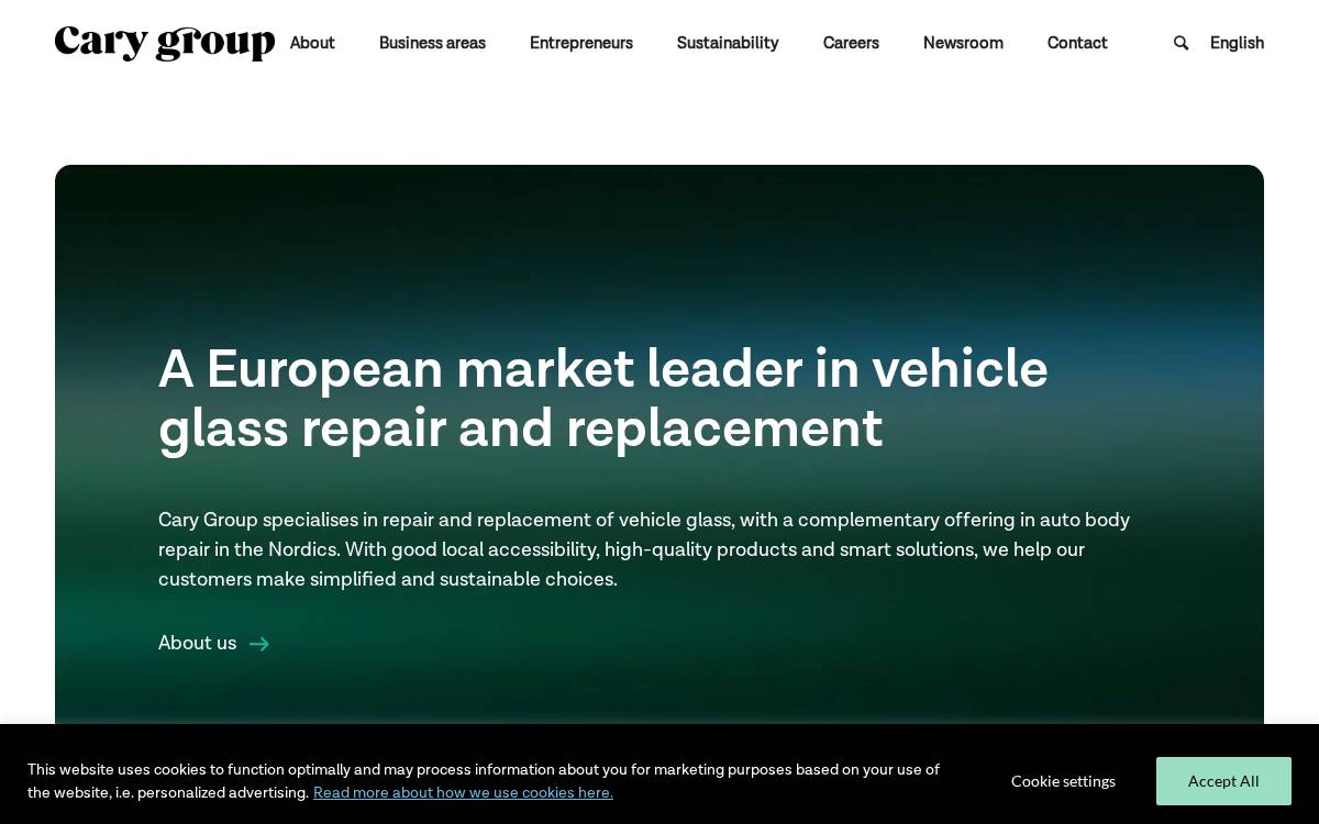 Cary Group website preview