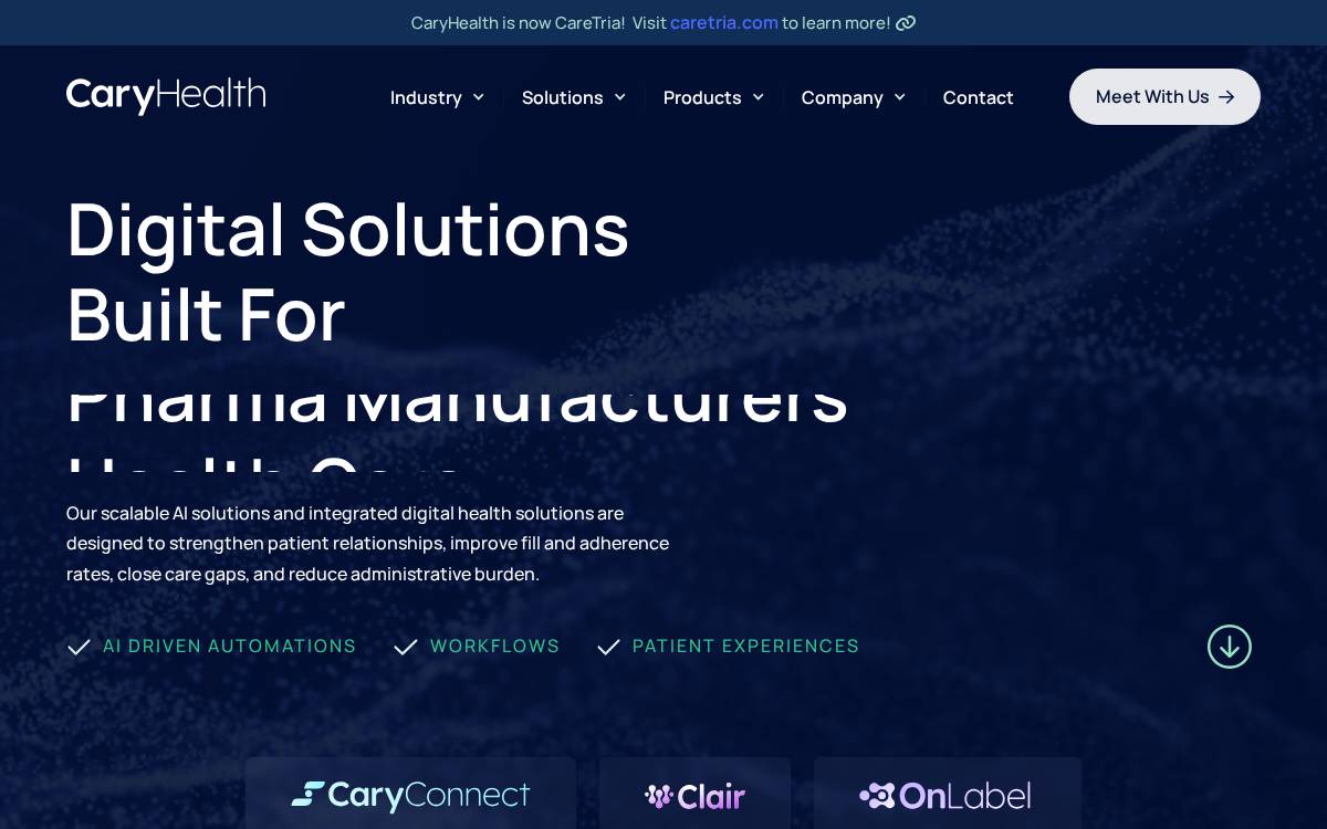 Cary Health website preview
