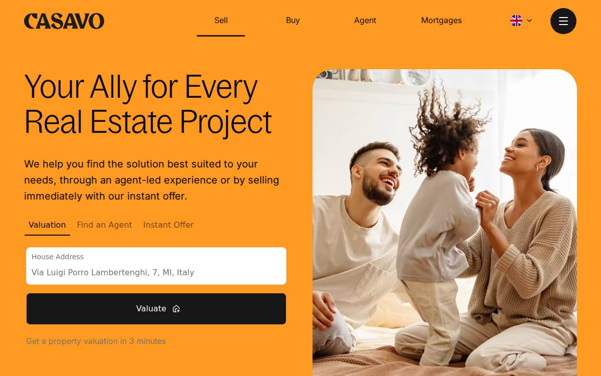 Casavo website preview