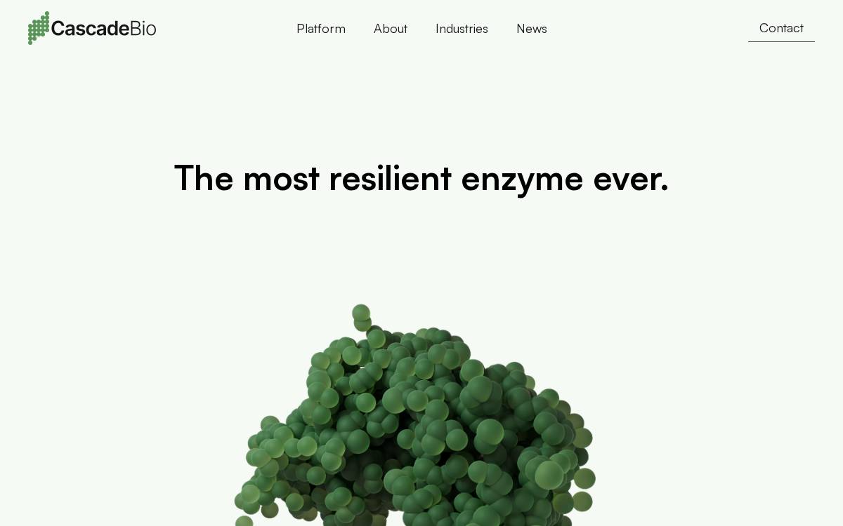 Cascade Biocatalysts website preview