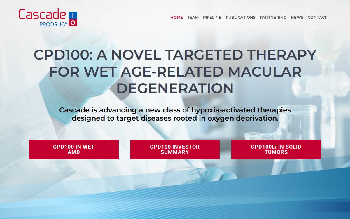 Cascade Prodrug website preview