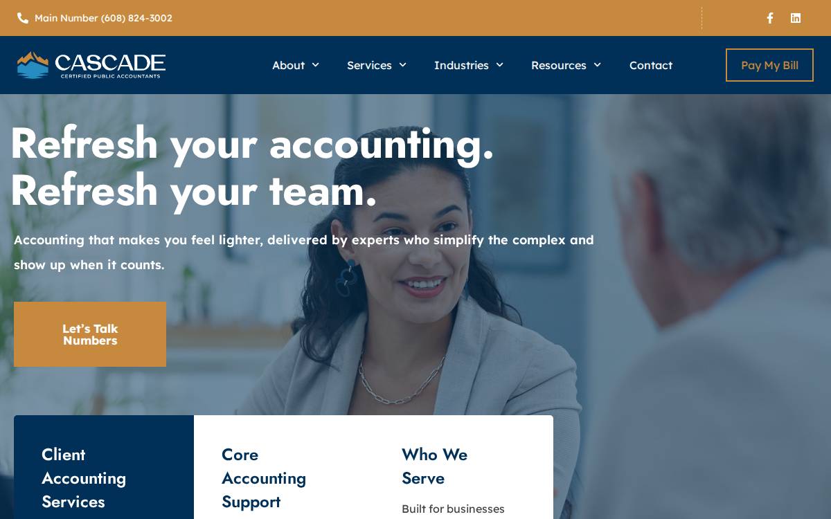 Cascadecpa website preview