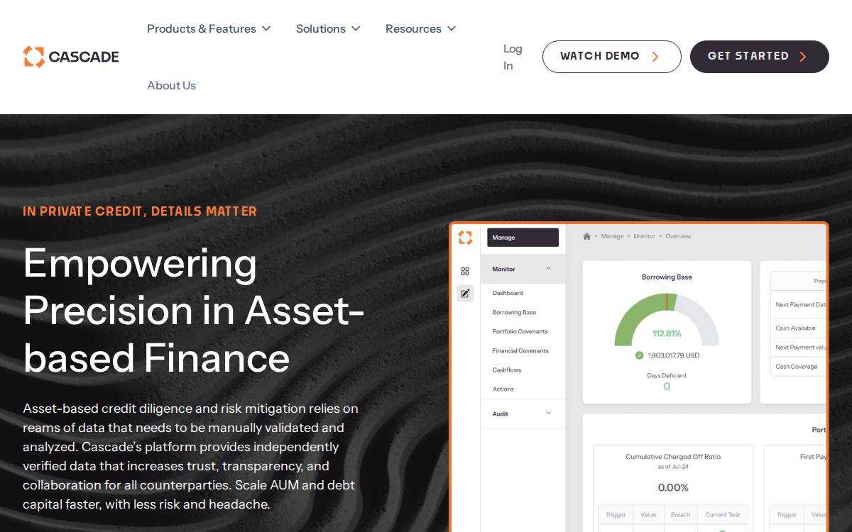 Cascade Debt website preview