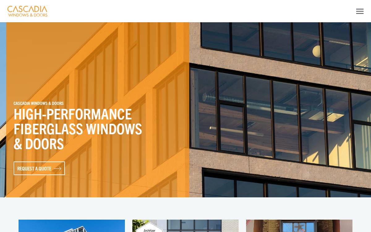 Cascadia Windows & Doors website preview