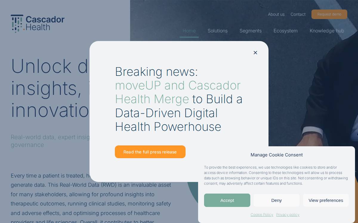 Cascador website preview
