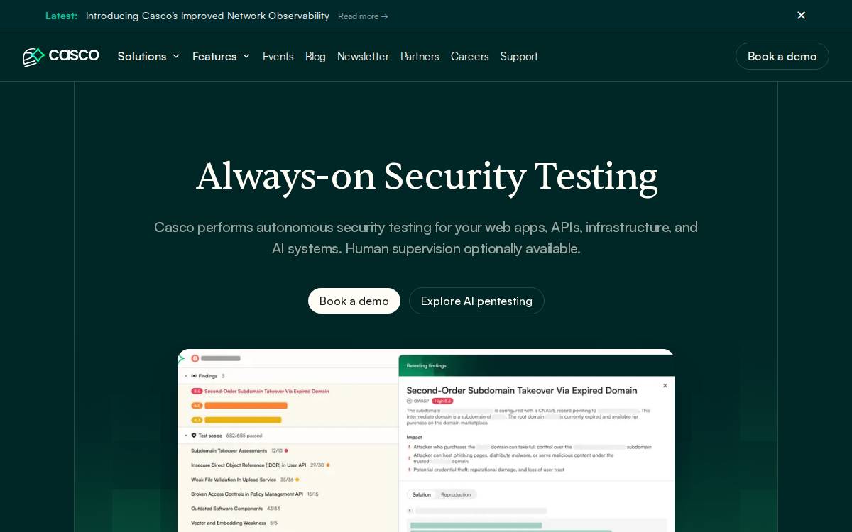 Casco website preview
