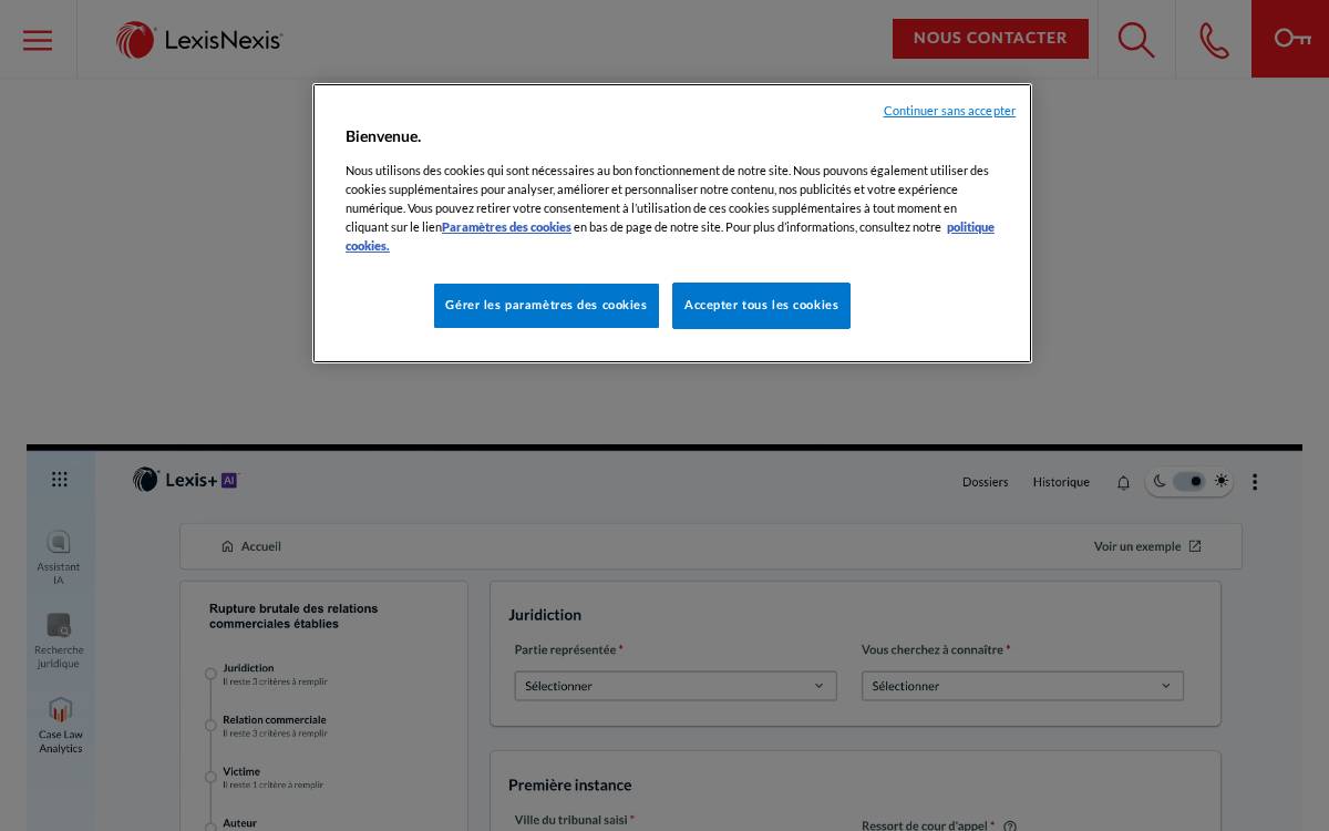 Case Law Analytics website preview