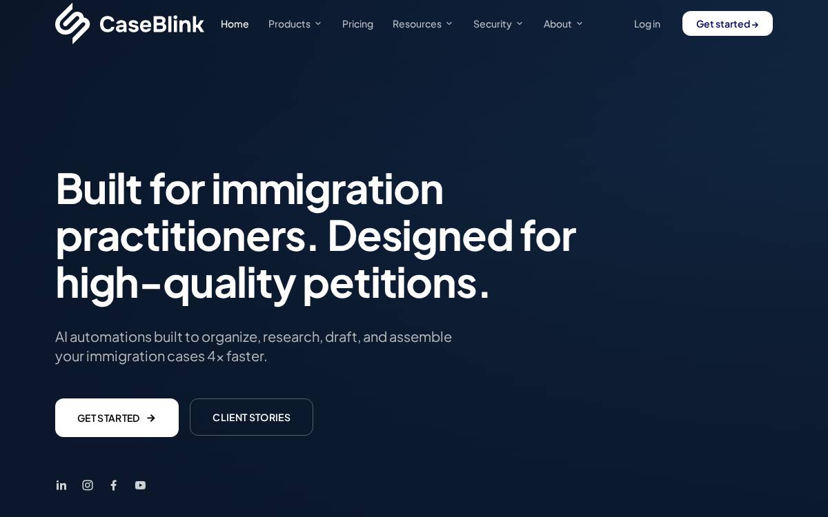 Caseblink website preview