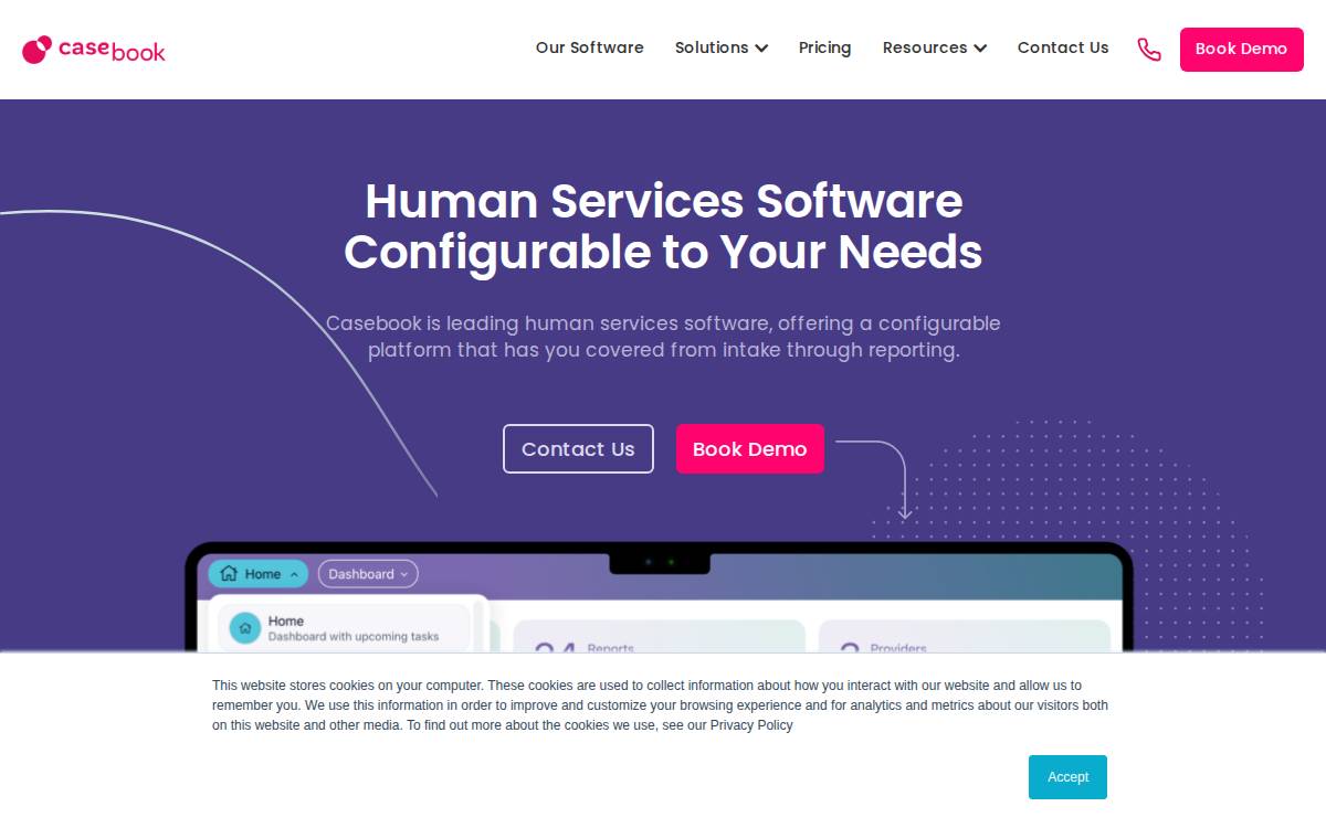 Casebook website preview