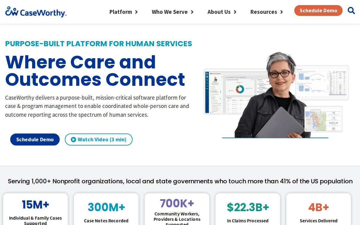 CaseWorthy website preview