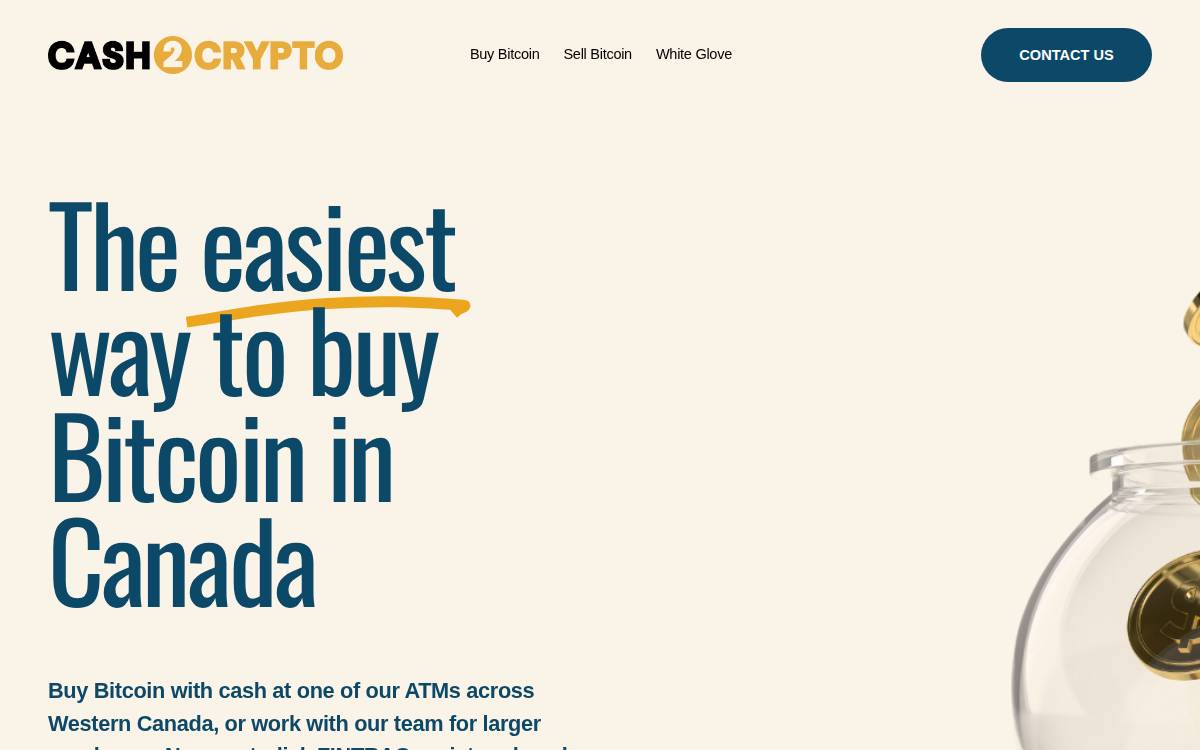Cash2Crypto website preview