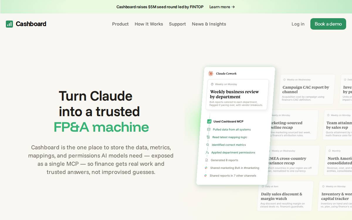 Cashboard website preview