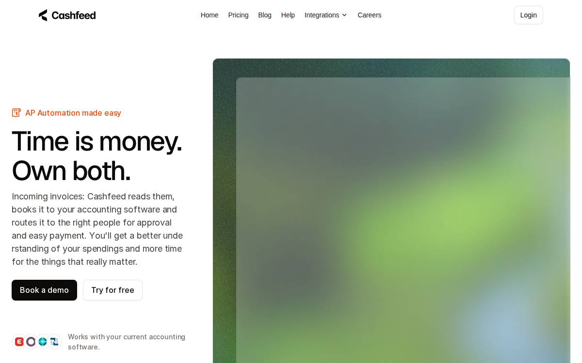 Cashfeed website preview