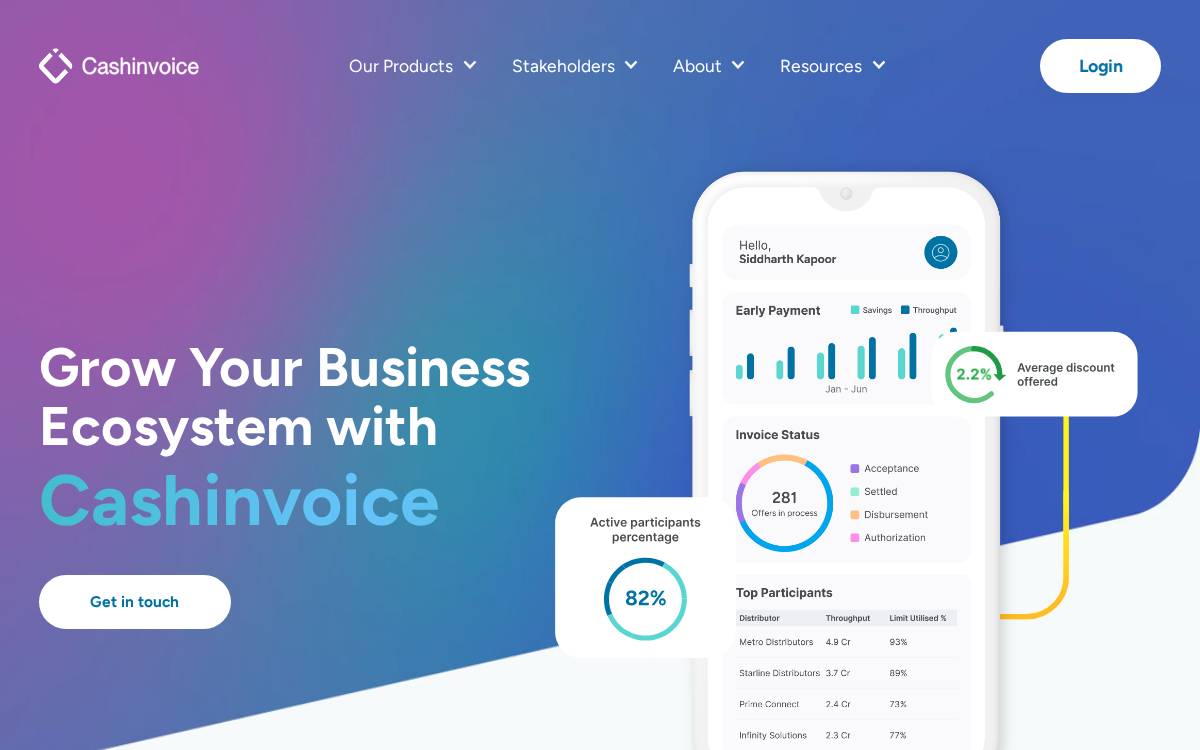 Cashinvoice website preview