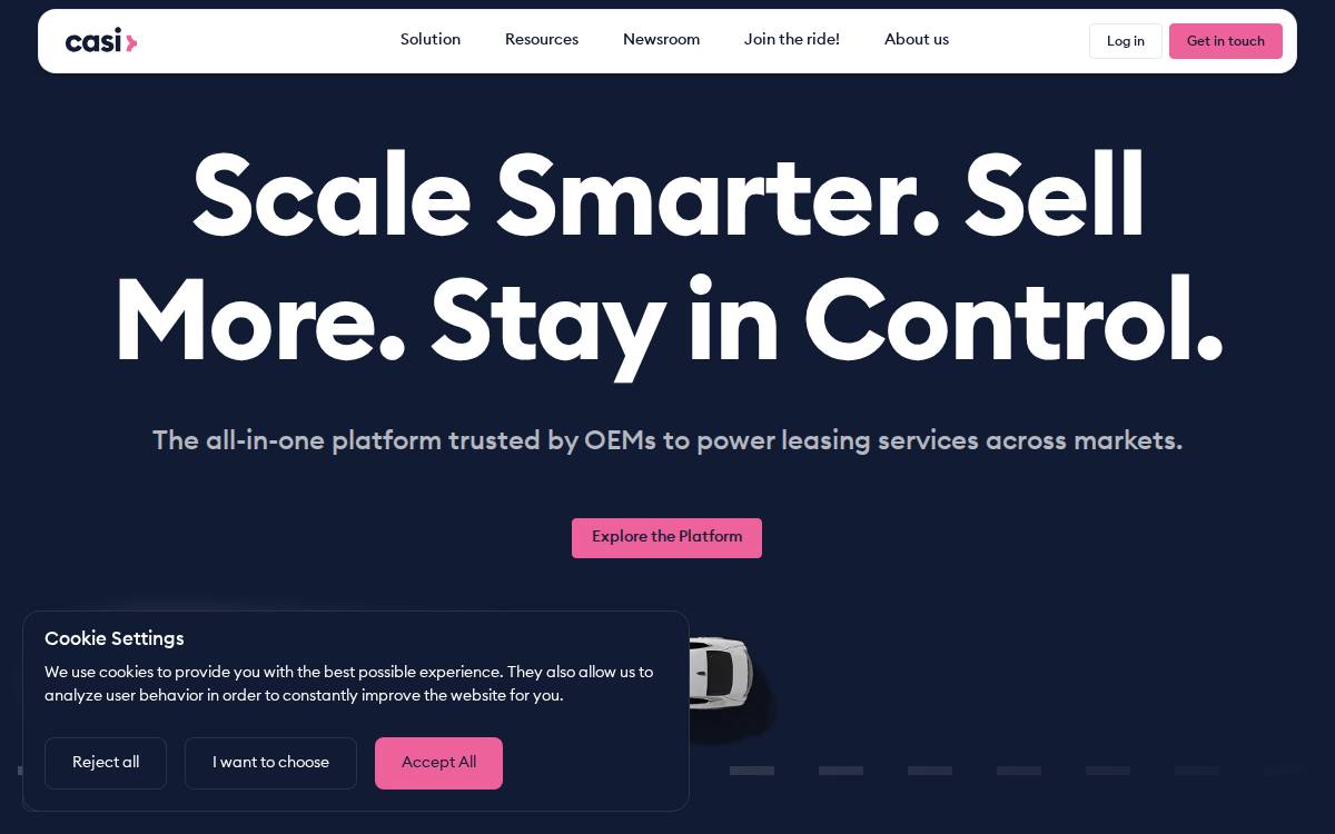Casi website preview