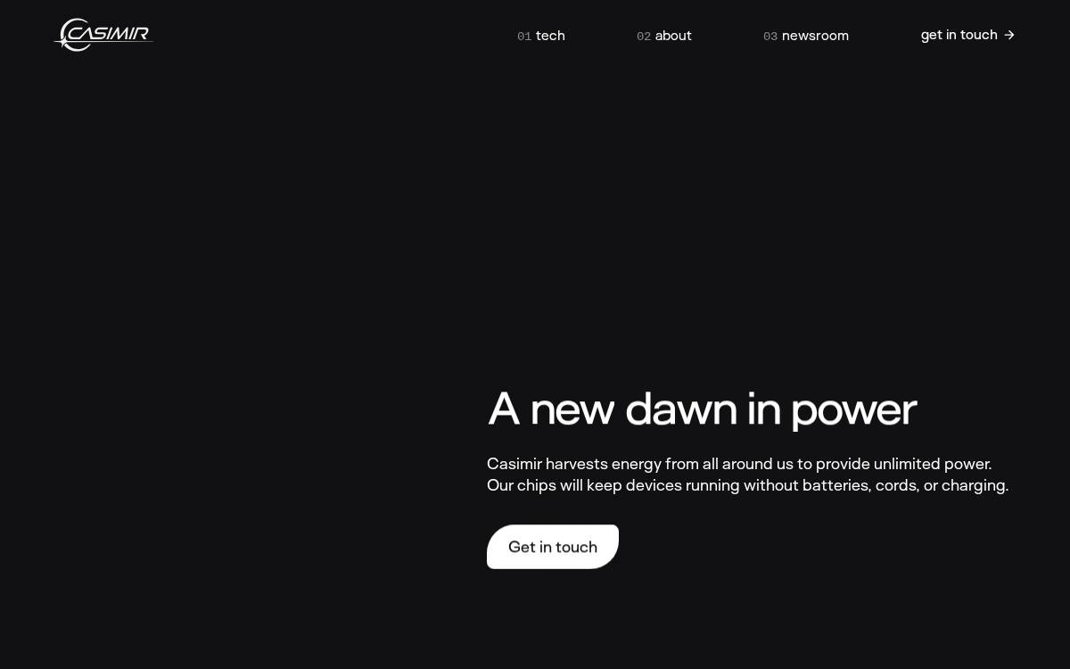 Casimirspace website preview