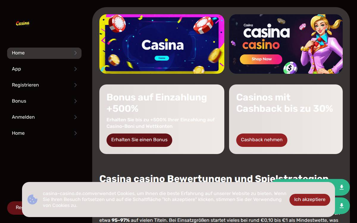 casina casino website preview