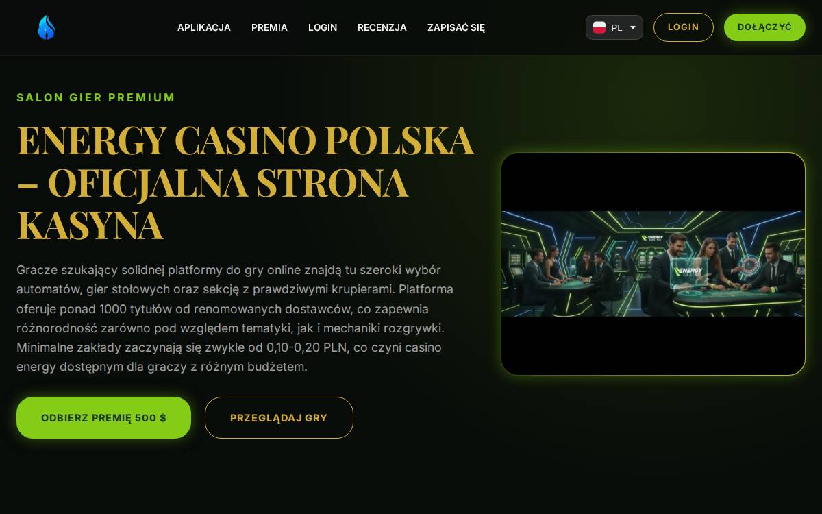 casino energy website preview