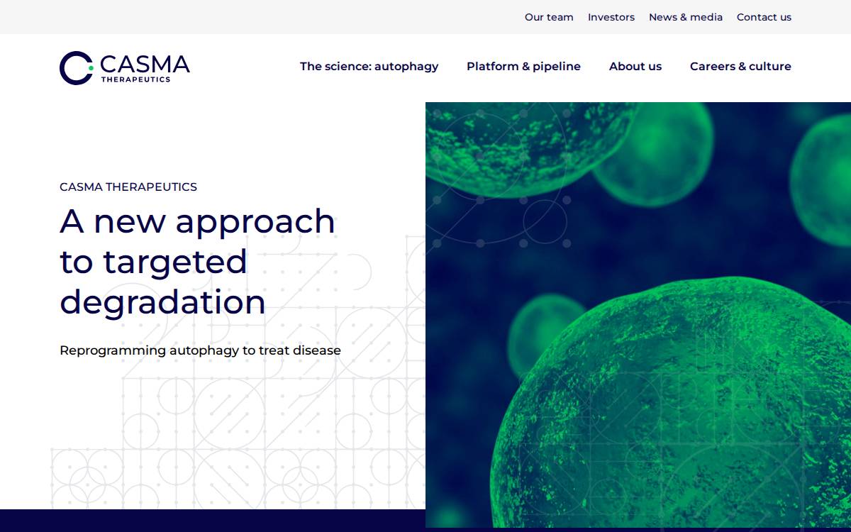 Casma Therapeutics website preview