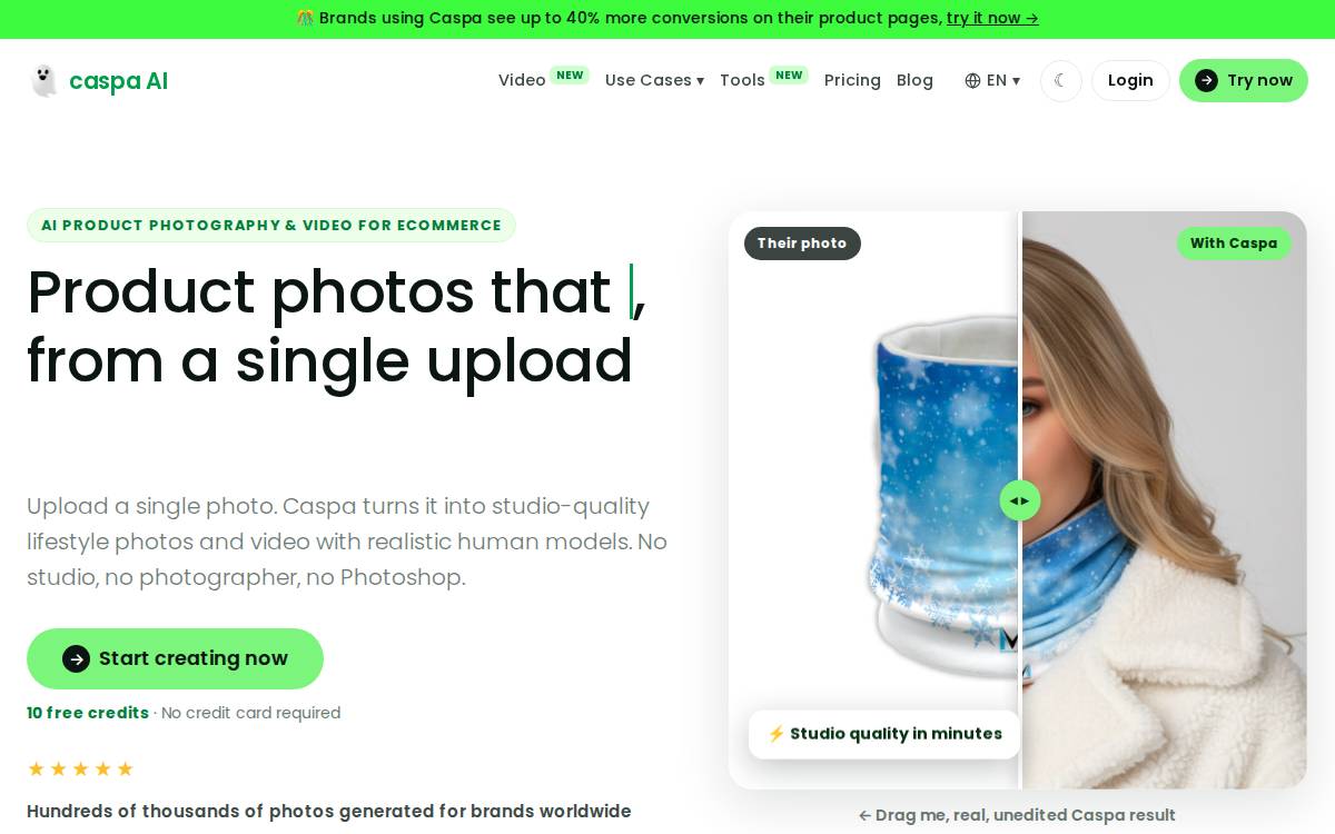 caspa AI website preview