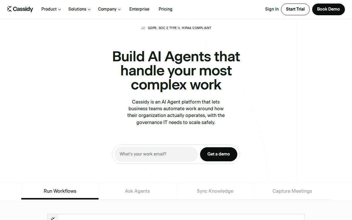 Cassidyai website preview