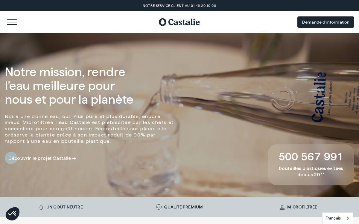 Castalie website preview
