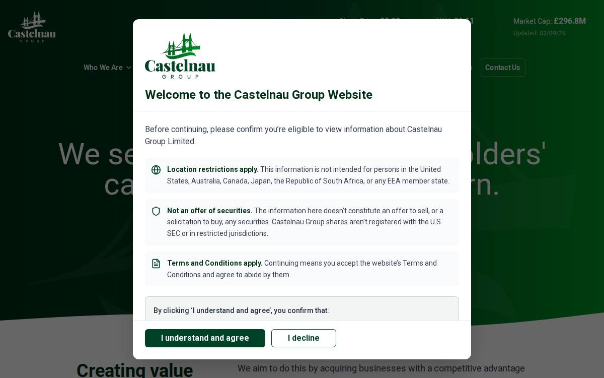 Castelnaugroup website preview