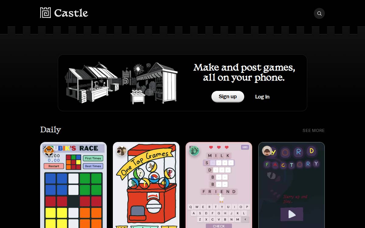 Castle website preview