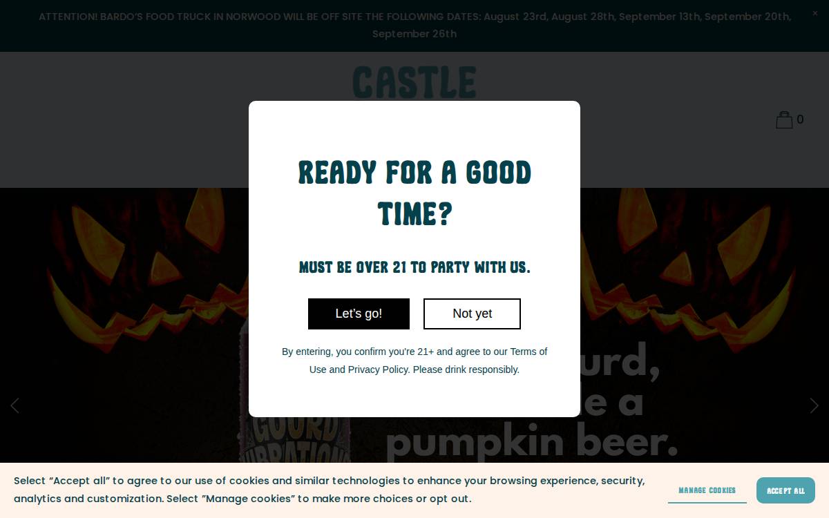 Castle Island Brewing website preview