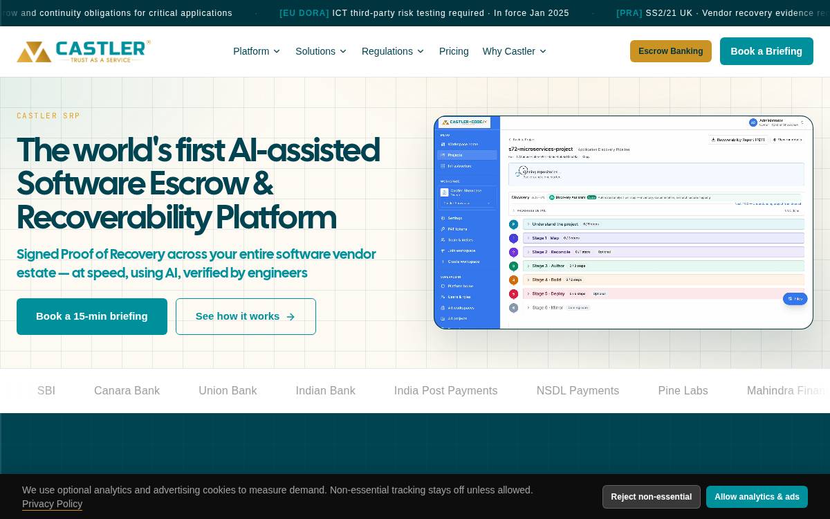 Castler website preview