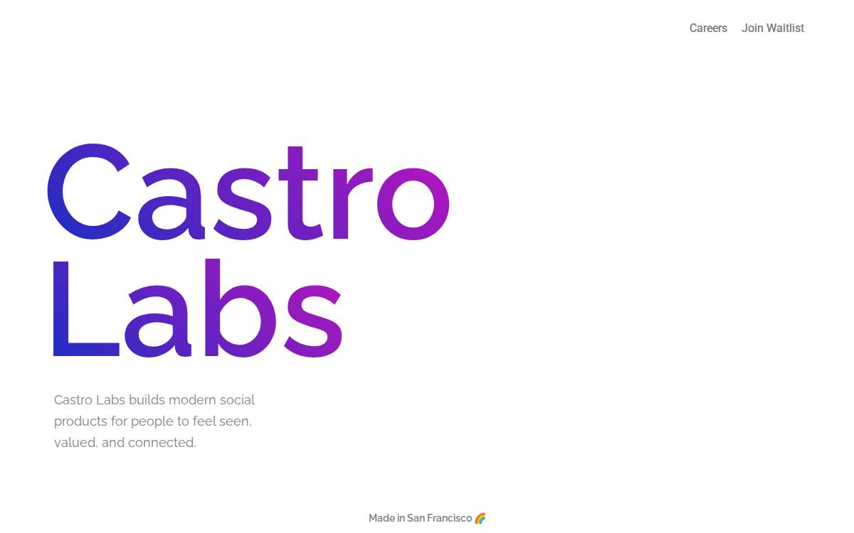 Castro Labs website preview