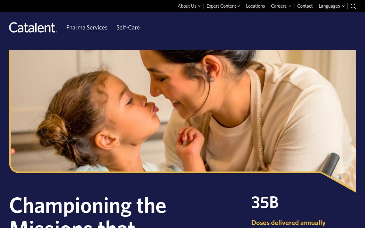 Catalent website preview