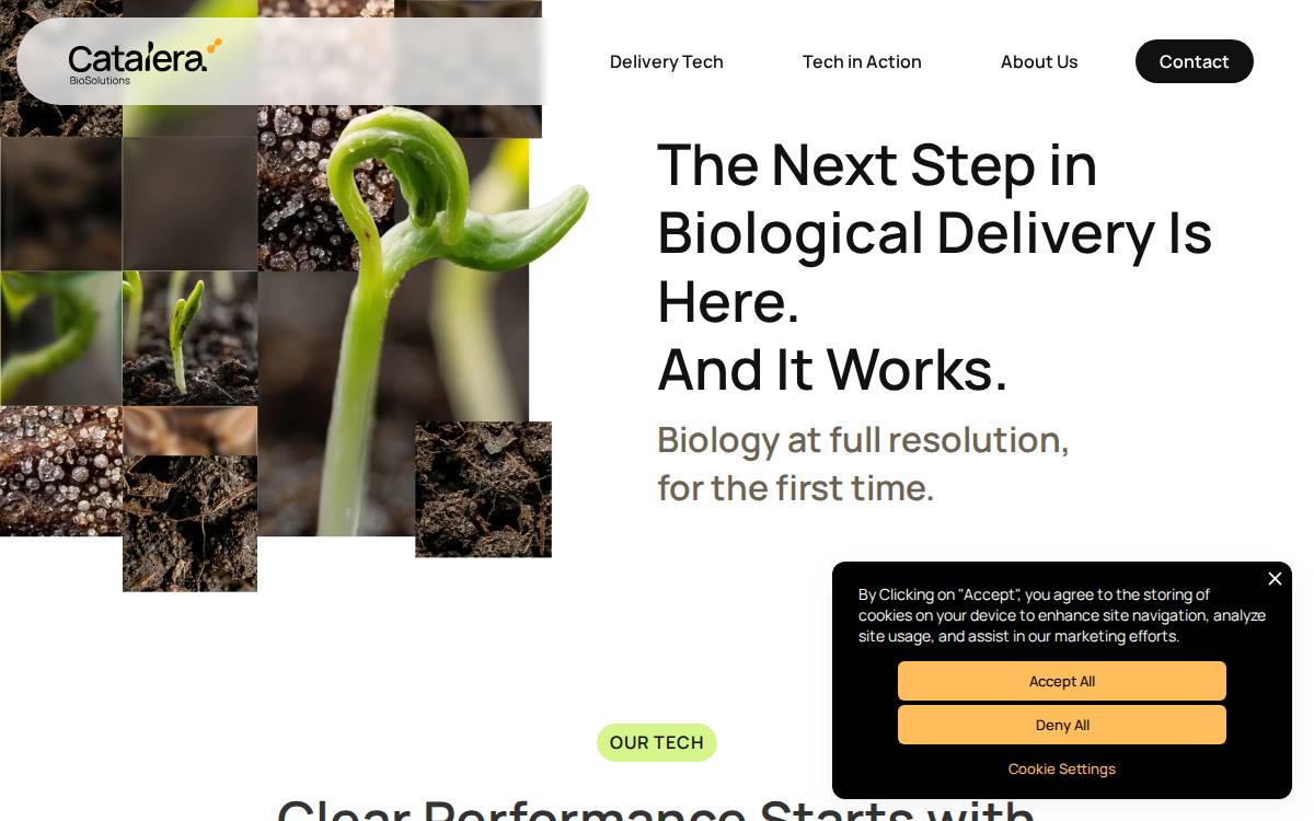 Catalera BioSolutions website preview