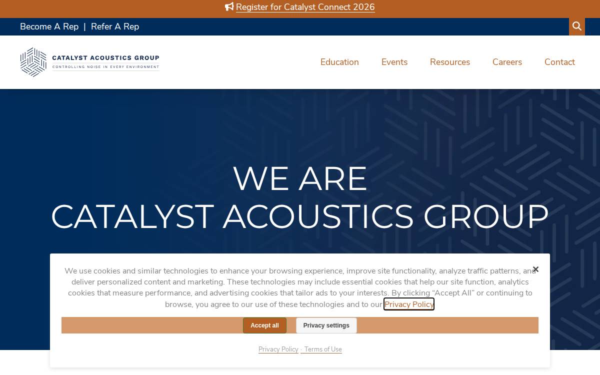 Catalyst Acoustics Group website preview