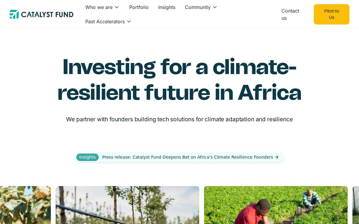 Catalyst Fund website preview