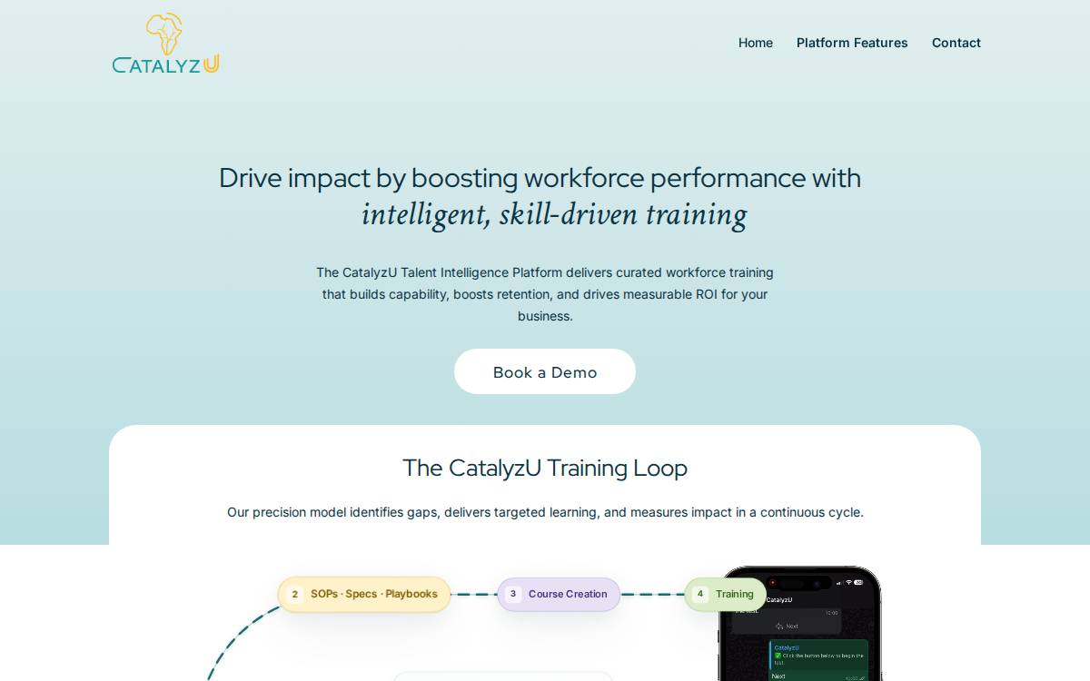 Catalyzu website preview