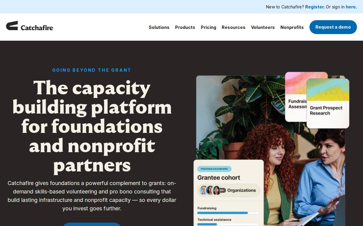 Catchafire website preview