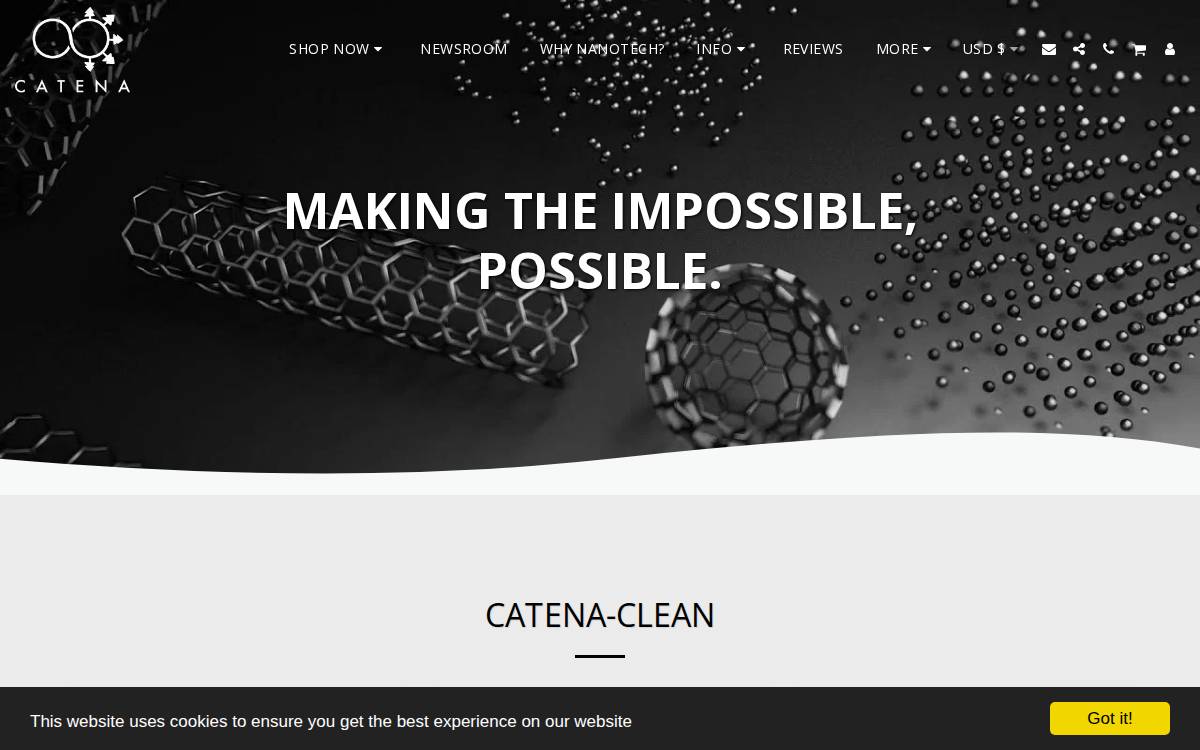 Catena website preview