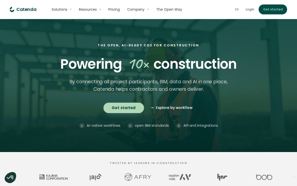Catenda website preview