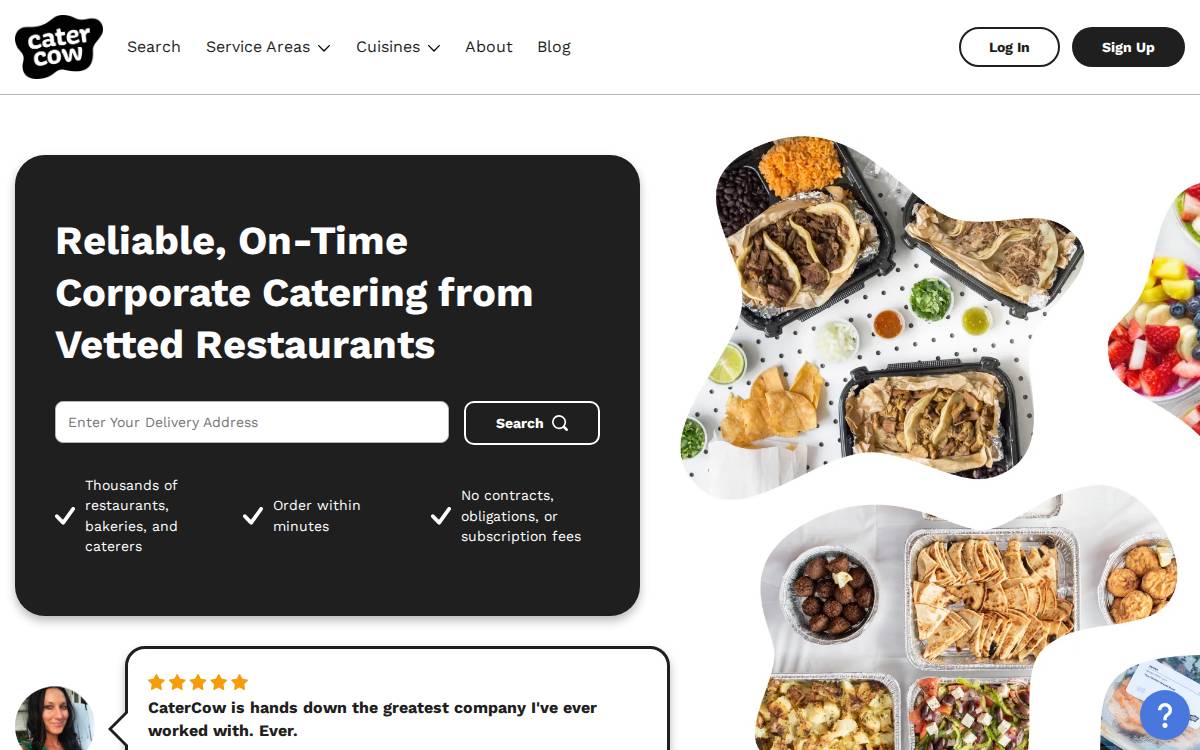 Catercow website preview
