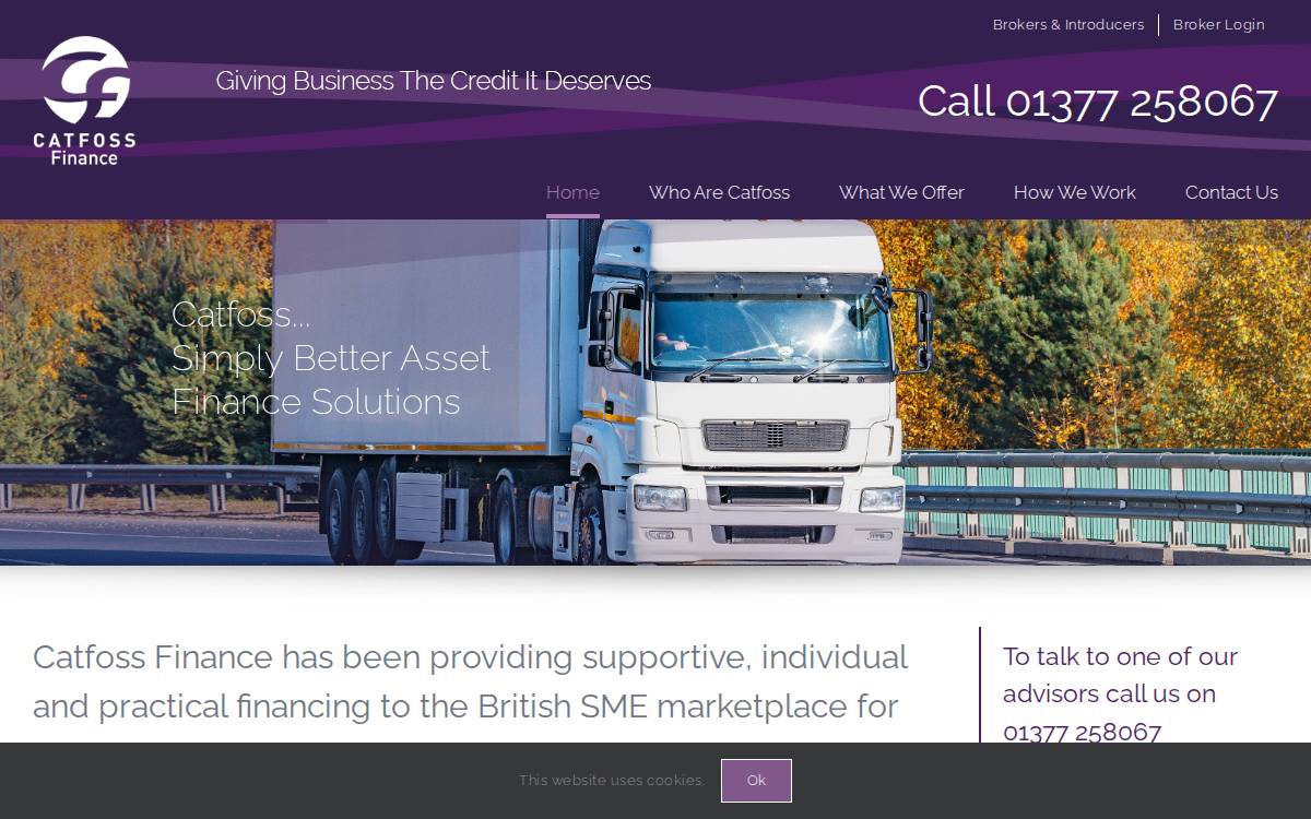 Catfoss Finance website preview