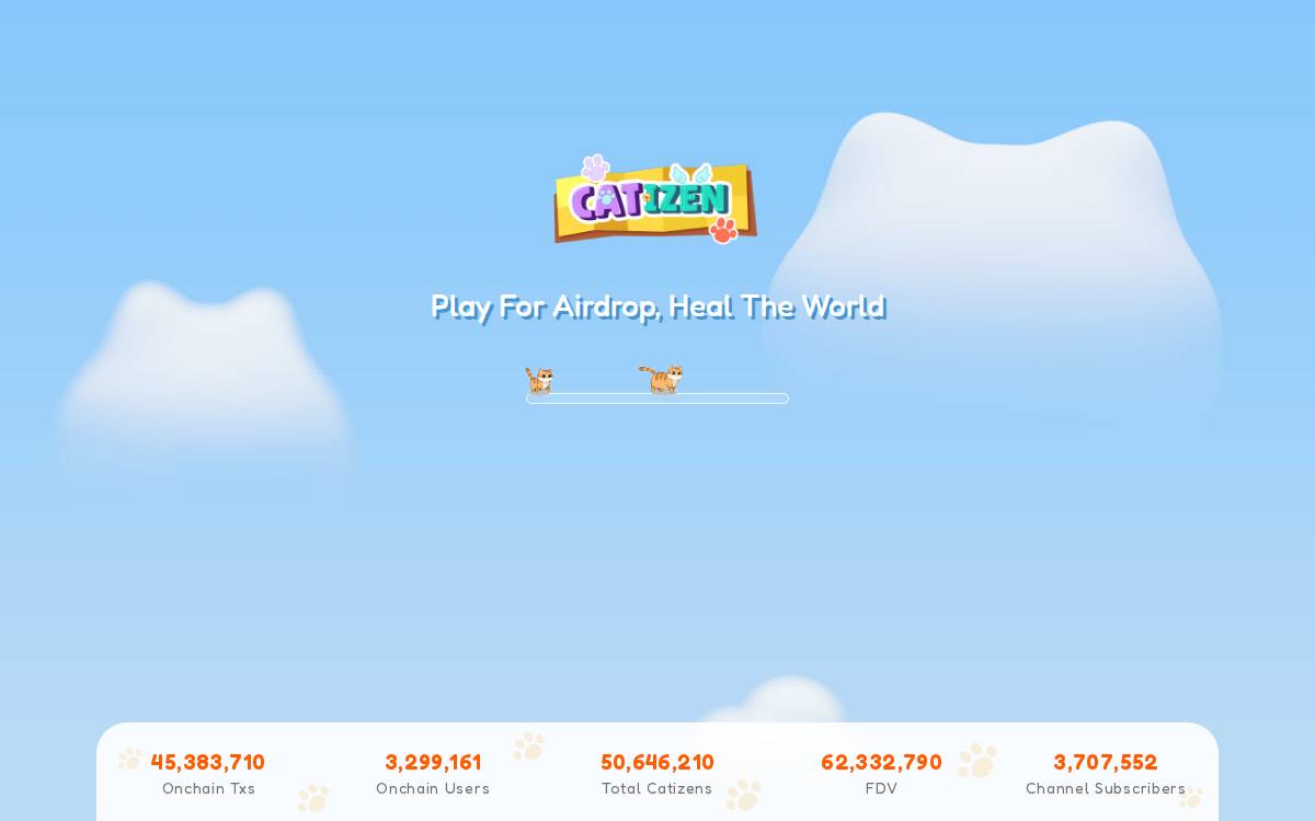Catizen Play-to-Airdrop website preview