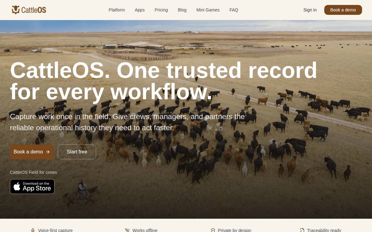 Cattleos website preview