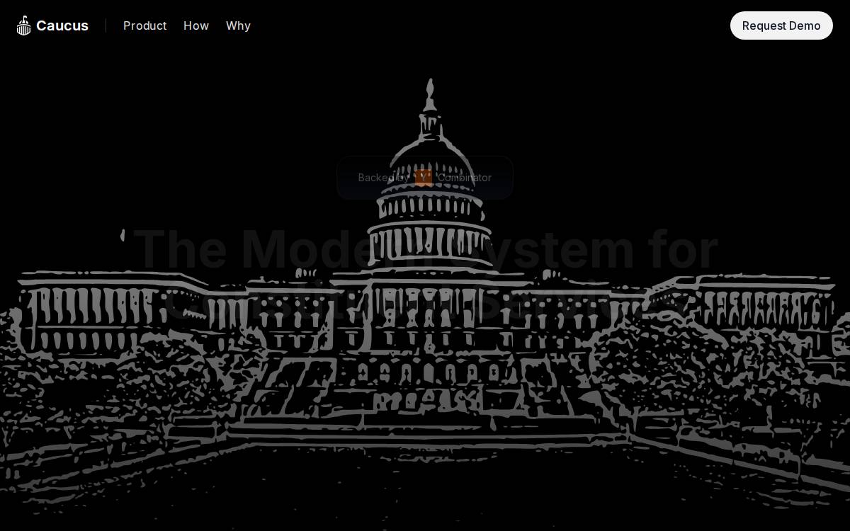 Caucus website preview